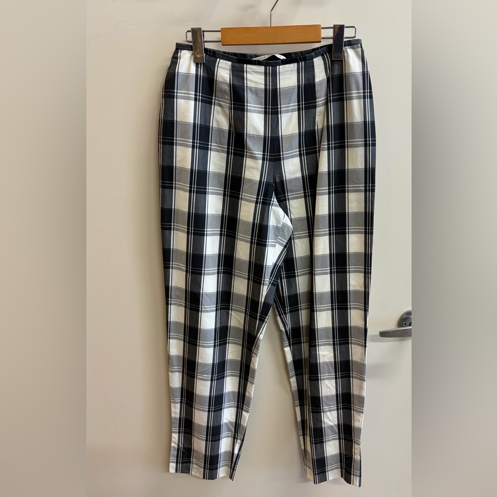 Peter Nygard Black and White Plaid Pants
